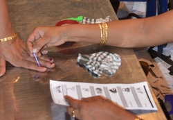 A panchayat election in progress. File Photo: K. Bhagya Prakash 